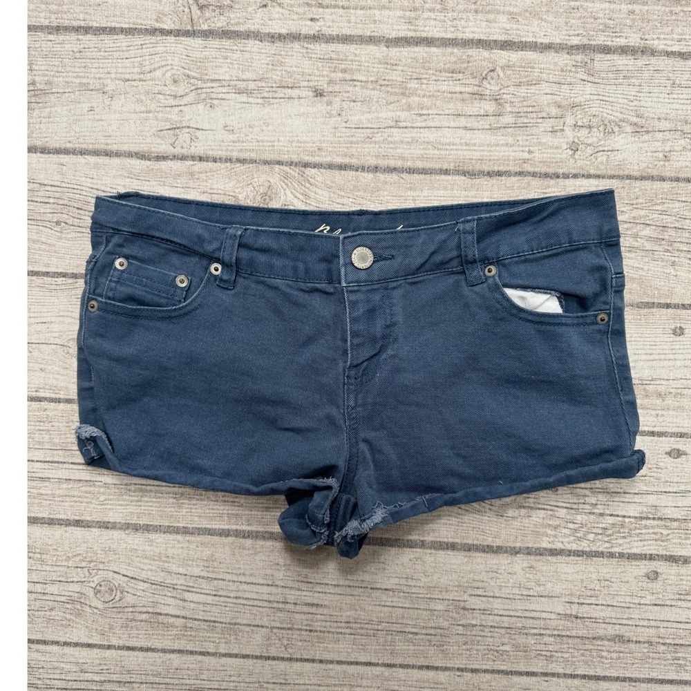 Bluenotes Booty Shorts Women's 29 Navy Blue Denim Low Rise Festival Summer Boho